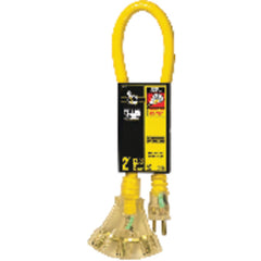 Extension Cord - 2' Extra HD 3-Outlet (Powerlite) - Apex Tool & Supply