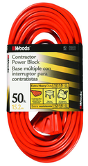 Extension Cord - 50' Extra HD 3-Outlet (Power Block) - Apex Tool & Supply