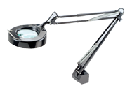 Floating Arm Magnifier Light - 5" Rnd Lens; 3 Diopter - Apex Tool & Supply