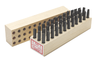 Young Bros Figure & Letter Stamps -- 5/16'' Type Size-Machine Made-36 Pieces per Set - Apex Tool & Supply