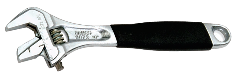 1-3/16" Opening - 10" OAL - Plated Adjustable Wrench - Apex Tool & Supply