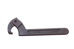 1-1/4 to 3'' Dia. Capacity - 7-1/2'' OAL - Adjustable Pin Spanner Wrench - Apex Tool & Supply