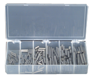 Dowel Pin Assortment - Alloy Steel - 1/16 thru 1/4 Dia - Apex Tool & Supply