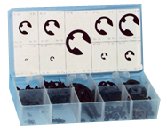 "E" Clip Assortment - 1/16 thru 7/8 Dia - Apex Tool & Supply