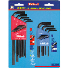 22 Pieces-0.050″-3/8″ & 1.5-10 mm Long & Short Arm Style - Hex Key Set - Apex Tool & Supply