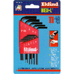 11 Pieces-0.050″-1/4″ Long Arm Style - Hex Key Set - Apex Tool & Supply