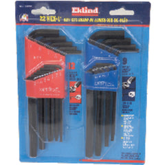 22 Pieces-0.050″-3/8″ & 1.5-10 mm Long Arm Style - Hex Key Set - Apex Tool & Supply