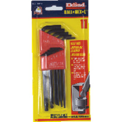 11 Pieces-0.050″-1/4″ Long Arm Style - Ball End Hex Key Set - Apex Tool & Supply