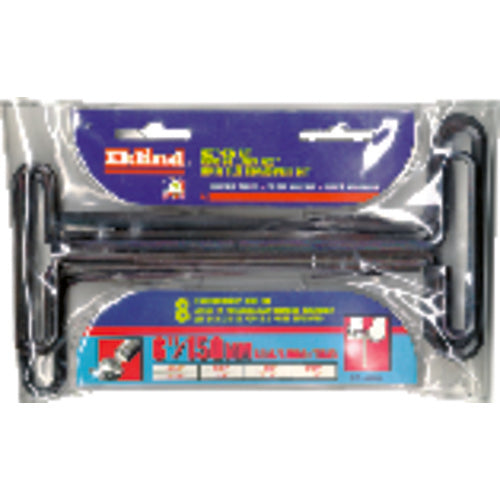 10 Pieces-3/32″-3/8″ T-Handle Style-6″ Arm-Hex Key Set with Plain Grip - Apex Tool & Supply