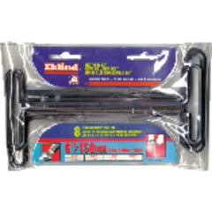 8 Pieces-2.0 mm-10 mm T-Handle Style-6″ Arm-Hex Key Set with Plain Grip - Apex Tool & Supply