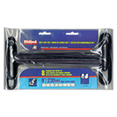 8 Pieces-2.0 mm-10 mm T-Handle Style-9″ Arm-Hex Key Set with Plain Grip - Apex Tool & Supply
