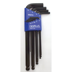 9 Pieces-1.5 mm-10 mm Long Arm Style - Ball End Hex Key Set - Apex Tool & Supply