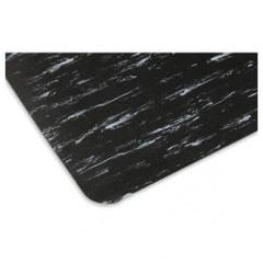 4' x 60' x 1/2" Thick Marble Pattern Mat - Black/White - Apex Tool & Supply