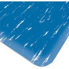 4' x 60' x 1/2" Thick Marble Pattern Mat - Blue - Apex Tool & Supply