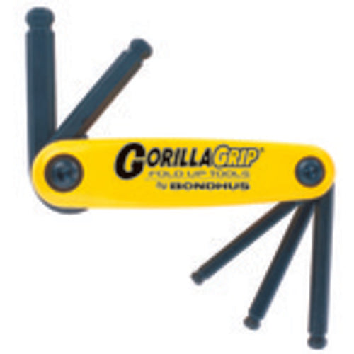 5 Pieces-3/16″-3/8″ Fold Up Style - Ball End Hex Key Set - Apex Tool & Supply