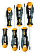6 Piece - T8 - T25 - Torx Tip Ergonic Screwdrivers - Impact-Proof Handle with Hanging Hole - Apex Tool & Supply