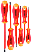 Bondhus Set of 6 Slotted & Phillips Tip Insulated Ergonic Screwdrivers. Impact-proof handle w/hanging hole. - Apex Tool & Supply