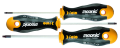 3 Piece - Torx Tip Ergonic Screwdrivers - Impact-Proof Handle with Hanging Hole - Set Includes Torx Sizes:  T10; T15 & T20 - Apex Tool & Supply