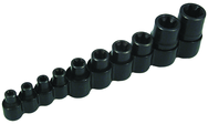 10 Piece - E-5; E-6; E-7; E-8; E-10; E-12; E-14; E-16; E-18 & E-20- Torx Socket Sets For External Bolts - Apex Tool & Supply