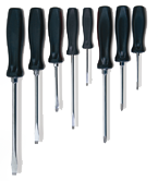 8 Piece - Screwdriver Set - Includes: #1 x 3; 2 x 4; 3 x 6 Phillips; 4"; 6"; 8" Slotted; 3"; 6" Electrician's Round - Apex Tool & Supply