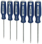 6 Piece - #9240101 - T10 - T30 - Screwdriver Style - Torx Driver Set - Apex Tool & Supply