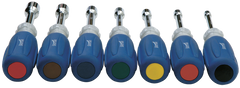 7 Piece - #9240507 - 3/16; 1/4; 5/16; 11/32; 3/8; 7/16; 1/2" - Cushion Grip Nut Driver Set - Apex Tool & Supply