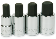 6 Piece - 8mm - 19mm - 1/2" Drive - Metric Hex Bit Socket Set - Apex Tool & Supply