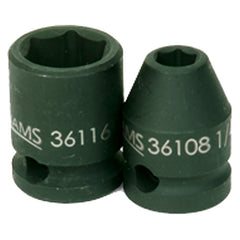 13 mm × 1 7/16″ Overall Length-1/2″ Drive-6 Point - Metric Impact Socket - Apex Tool & Supply