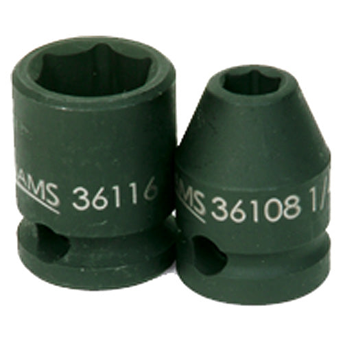 12 mm × 1 7/16″ Overall Length-1/2″ Drive-6 Point - Metric Impact Socket - Apex Tool & Supply