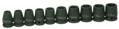 10 Piece - #9379108 - 10 to 19mm - 1/2" Drive - 6 Point - Impact Socket Set - Apex Tool & Supply