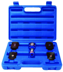 5T Hydraulic Flat Body Cylinder Kit with various height magnetic adapters in Carrying Case - Apex Tool & Supply