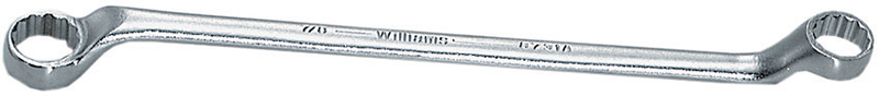 1/"2 x 9/16'' -- 8-3/4'' OAL - Chrome 45° Double Offset Box End Wrench - Apex Tool & Supply