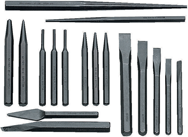 Snap-On/Williams 17 Piece Punch & Chisel Set -- #PC17; 1/8 to 1/2 Punches; 5/16 to 3/8 Chisels - Apex Tool & Supply