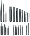 27 Piece Punch & Chisel Set -- #PC27; 3/32 to 1/2 Punches; 1/4 to 1-1/8 Chisels - Apex Tool & Supply