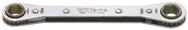19 x 21mm - 9-1/4'' OAL - Chrome Plated Straight Ratcheting Box Wrench - Apex Tool & Supply