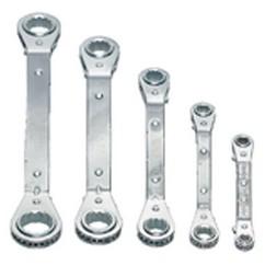 Snap-On/Williams (5 Piece) 25° Offset Straight Ratcheting Box Wrench Set - Apex Tool & Supply
