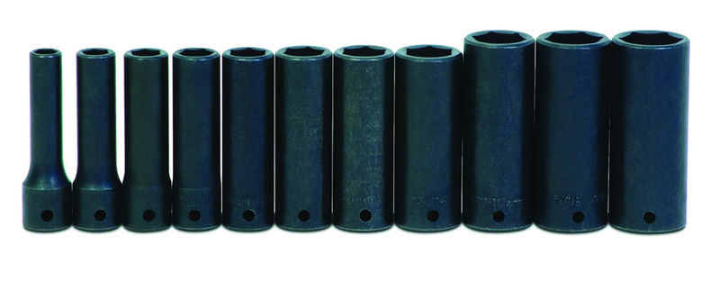 11 Piece - 1/2" Drive - 6 Point - Combination Kit - Apex Tool & Supply