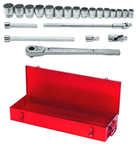 22 Piece - 3/4" Drive - 12 Point-   Socket Set in Metal Box SAE - Apex Tool & Supply