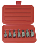 7 Piece - 1/4; 5/16; 3/8; 7/16; 1/2; 9/16; 5/8" - 1/2" Drive - Hex Bit Set - Apex Tool & Supply