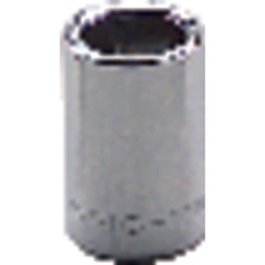 5 mm × 21.43 mm-1/4″ Drive-6 Point - Metric Standard Socket - Apex Tool & Supply