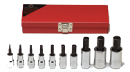 10 Piece - 3/8 & 1/2" Drive - Hex Bit Set - Apex Tool & Supply