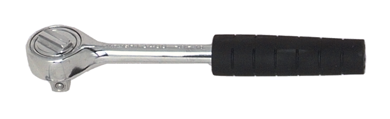 7-1/32" OAL - 3/8'' Drive - Round Head - Reversible Ratchet - Comfortable Grip Handle - Apex Tool & Supply