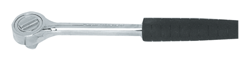 10-1/2" OAL - 1/2'' Drive - Round Head - Reversible Ratchet - Comfortable Grip Handle - Apex Tool & Supply