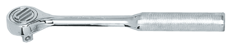 10-1/4" OAL - 1/2'' Drive - Round Head - Reversible Ratchet - Knurled Handle - Apex Tool & Supply