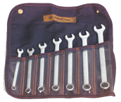 Wright Tool Fractional Combination Wrench Set -- 7 Pieces; 12PT Chrome Plated; Includes Sizes: 3/8; 7/16; 1/2; 9/16; 5/8; 11/16; 3/4"; Grip Feature - Apex Tool & Supply