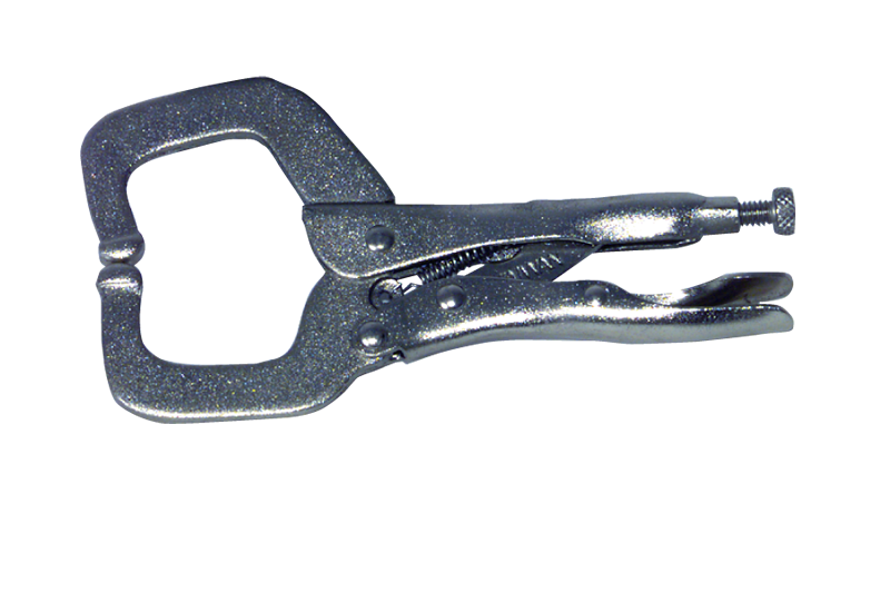 MIT Locking Grip C-Clamp -- #3835 Plain Grip 8-3/8'' Capacity 18'' Long - Apex Tool & Supply