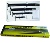 4 Piece - 6; 12; 16 & 20" - Solid Steel - Pry Bar Set - Apex Tool & Supply