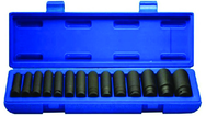 15 Piece - 11 to 32mm - 1/2" Drive - Metrid Deep Impact Socket SEt - Apex Tool & Supply