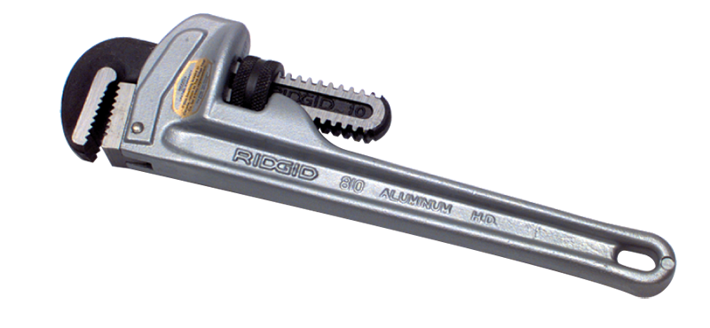 1-1/2" Pipe Capacity - 10" OAL - Aluminum Pipe Wrench - Apex Tool & Supply