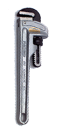 3" Pipe Capacity - 24" OAL - Aluminum Pipe Wrench - Apex Tool & Supply